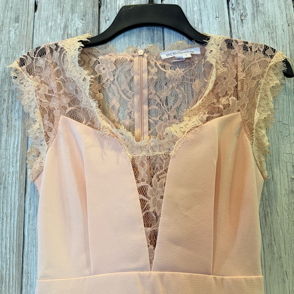 BCBGeneration Blush Lace Mini Dress - Picture 7 of 8